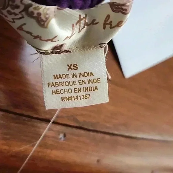 Band of the Free NWT MINI DRESS iimee purple smoked flowy"s - Picture 12 of 14